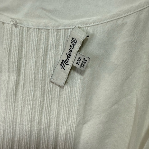 Madewell Ivory Wrapped Around White Dress. Size XXS. 100% Cotton - Picture 3 of 5